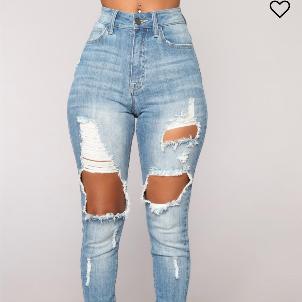 Fashion Nova Distressed Jeans